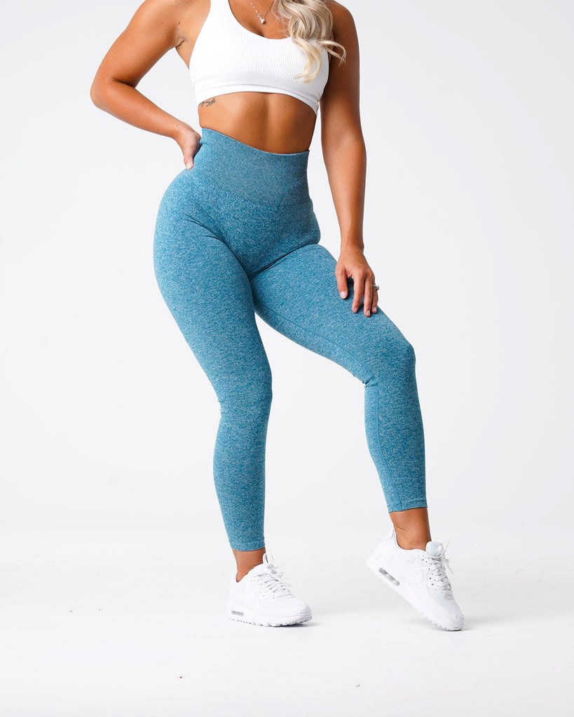 NVGTN Scrunch Seamless Leggings Teal  Leggings Femme | FHR-3650914