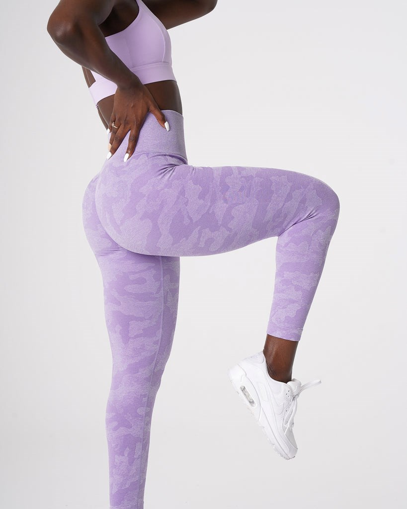 NVGTN Camo Seamless Leggings Lilac  Leggings Femme | MYT-4915907