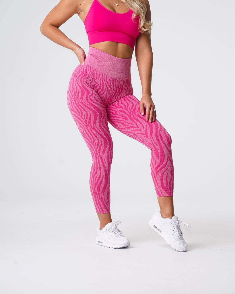 NVGTN Zebra Seamless Leggings Fushia  Leggings Femme | ZXY-0037201