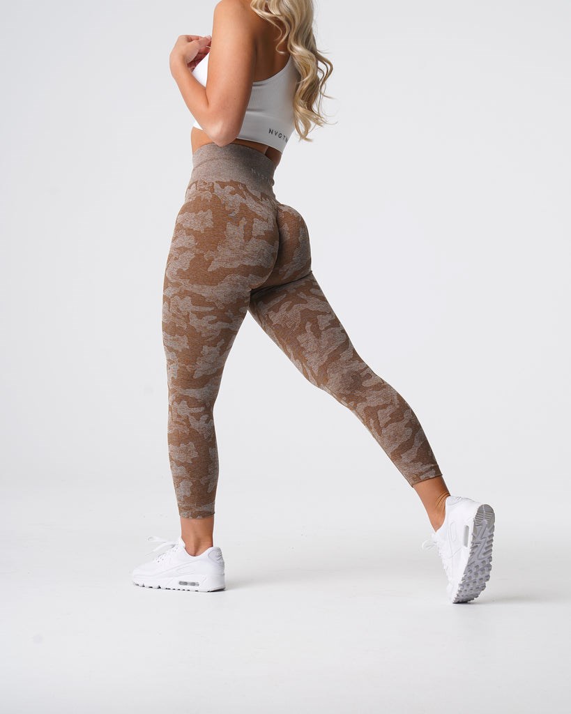 NVGTN Camo Seamless Leggings Mocha  Leggings Femme | HTC-2789658