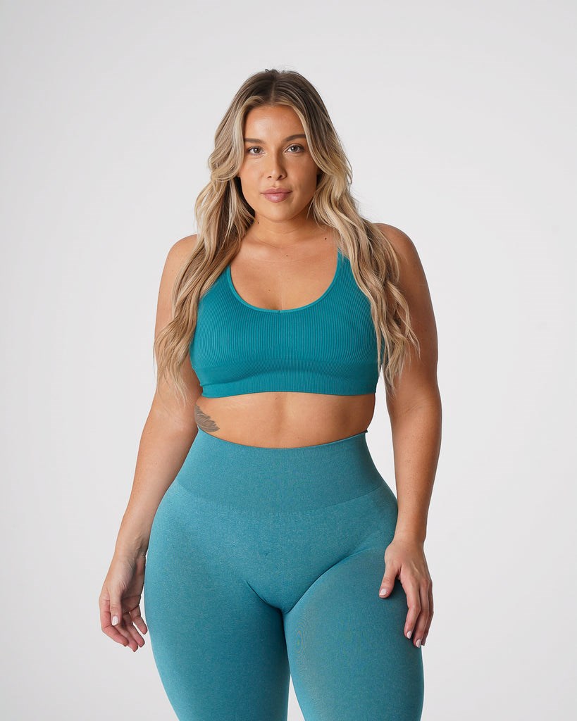 NVGTN Galaxy Nervuré Seamless Bra Teal  Hauts Femme | JHV-9241657