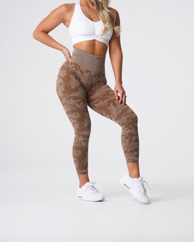 NVGTN Camo Seamless Leggings Mocha  Leggings Femme | HTC-2789658