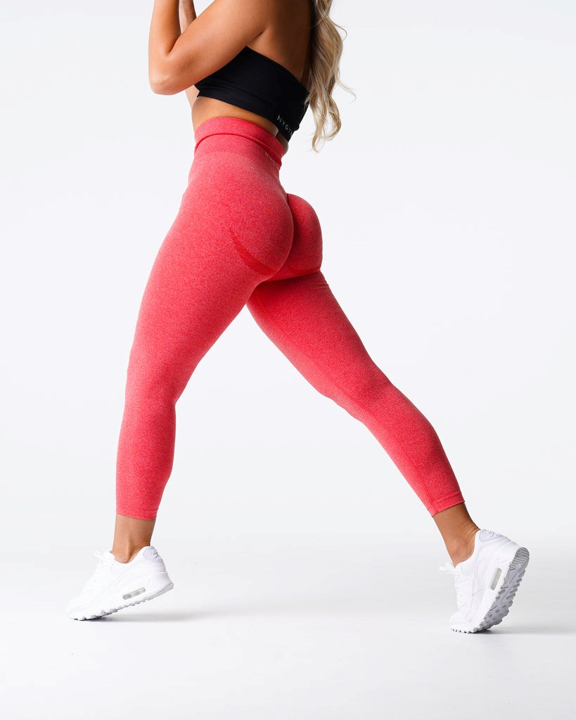 NVGTN Curve Seamless Leggings Candy Apple  Leggings Femme | TEX-1707080