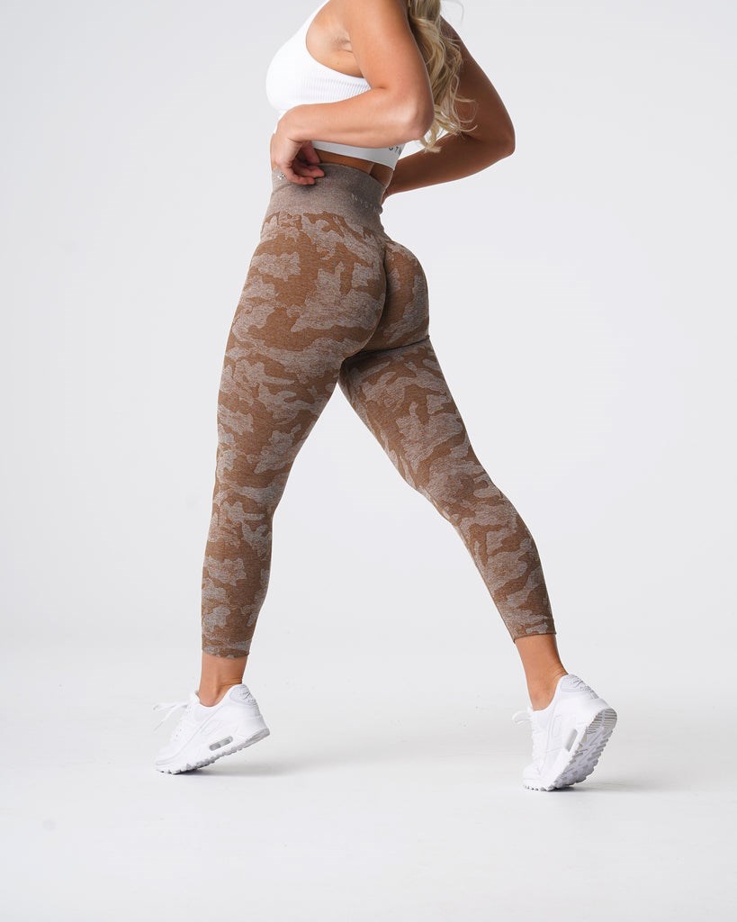 NVGTN Camo Seamless Leggings Mocha  Leggings Femme | HTC-2789658