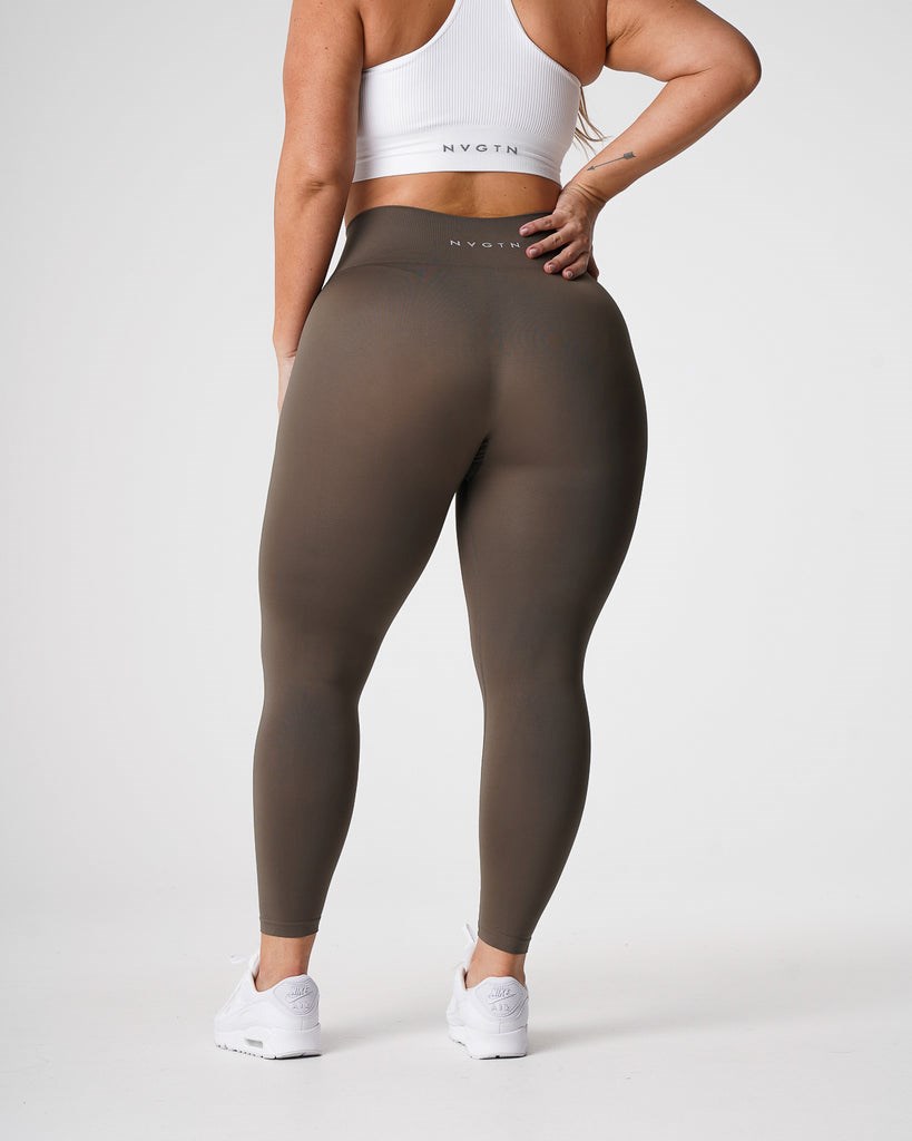 NVGTN Solid Seamless Leggings Vert Olive  Leggings Femme | YRE-0664391