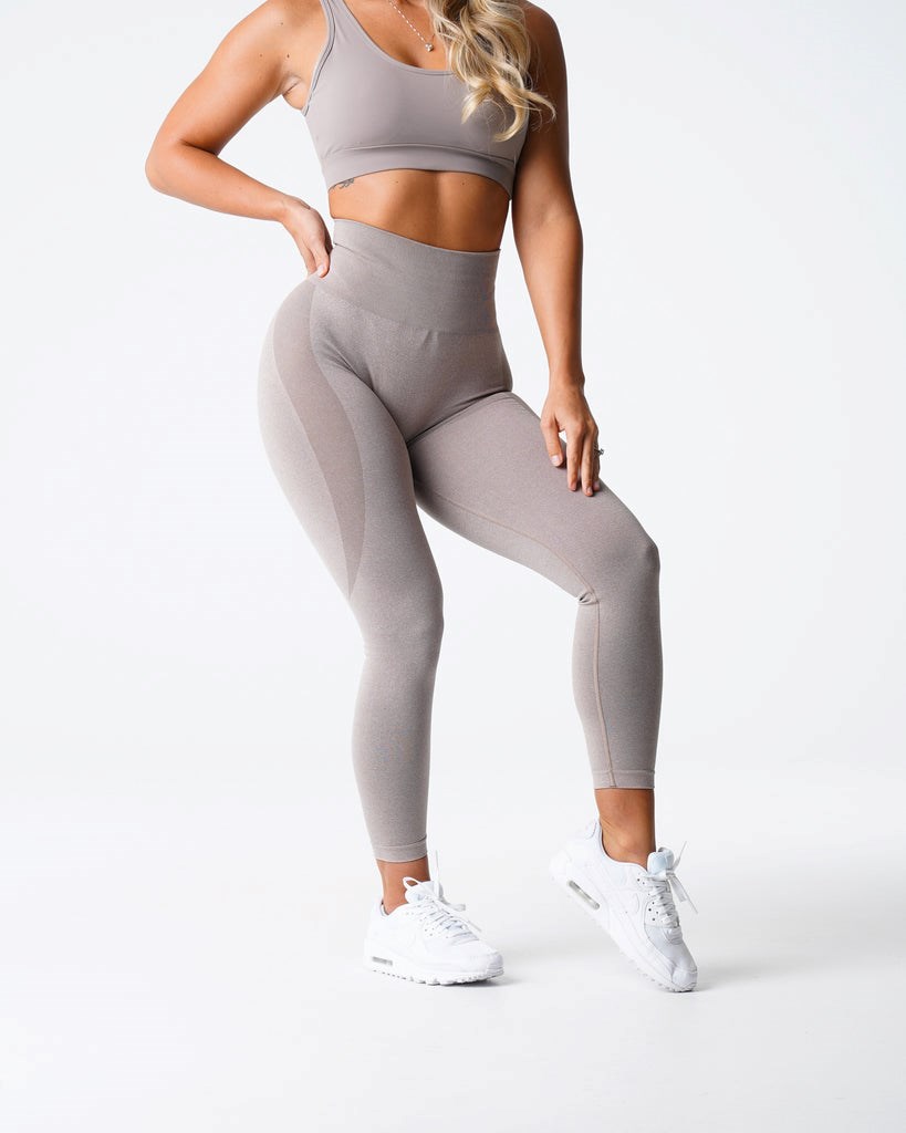 NVGTN Contour Seamless Leggings Taupe  Leggings Femme | LIN-6476747