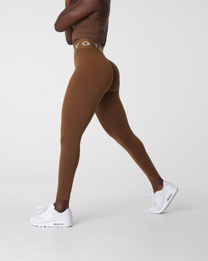 NVGTN Sport Seamless Leggings Mocha  Leggings Femme | CHT-4918133